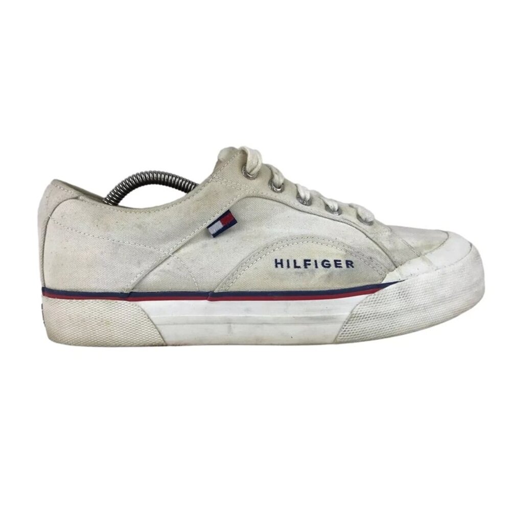 Tommy Hilfiger Mens White H9-CH17 Low Top Lace Up Sneaker Shoes Size US 9M